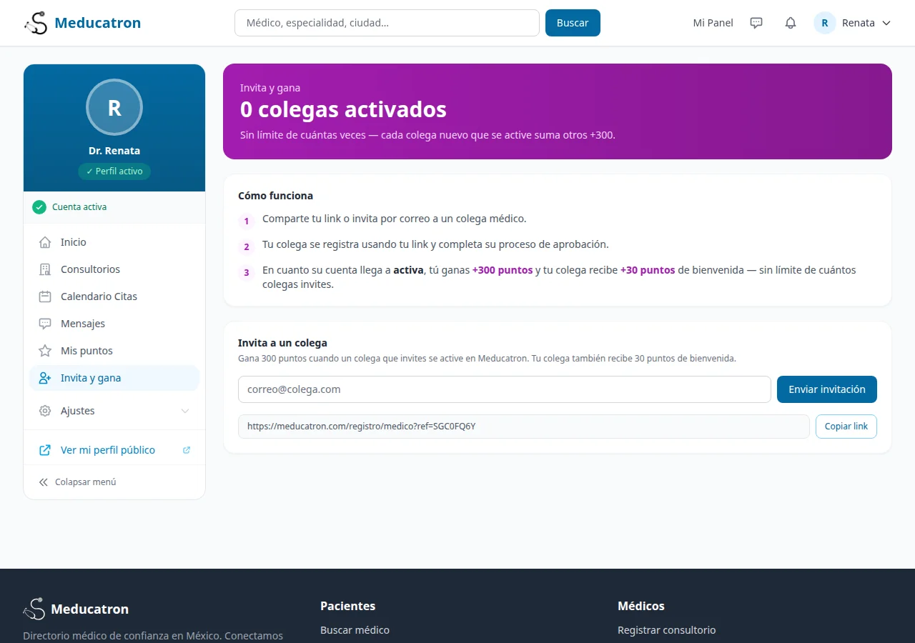 Sección de referidos